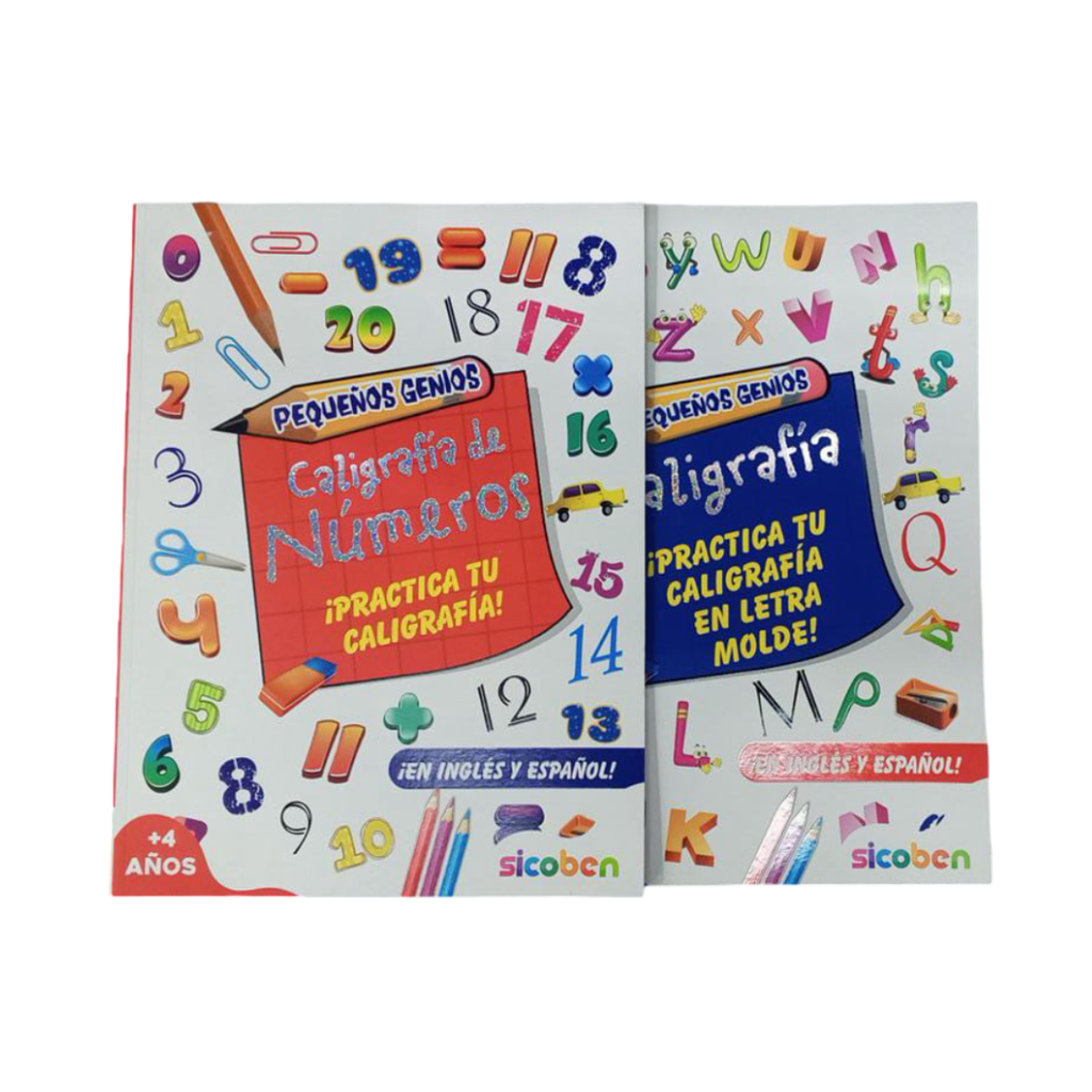 PEQUEÑOS GENIOS CALIGRAFIA DE NÚMEROS ¡EN INGLES Y ESPAÑOL!