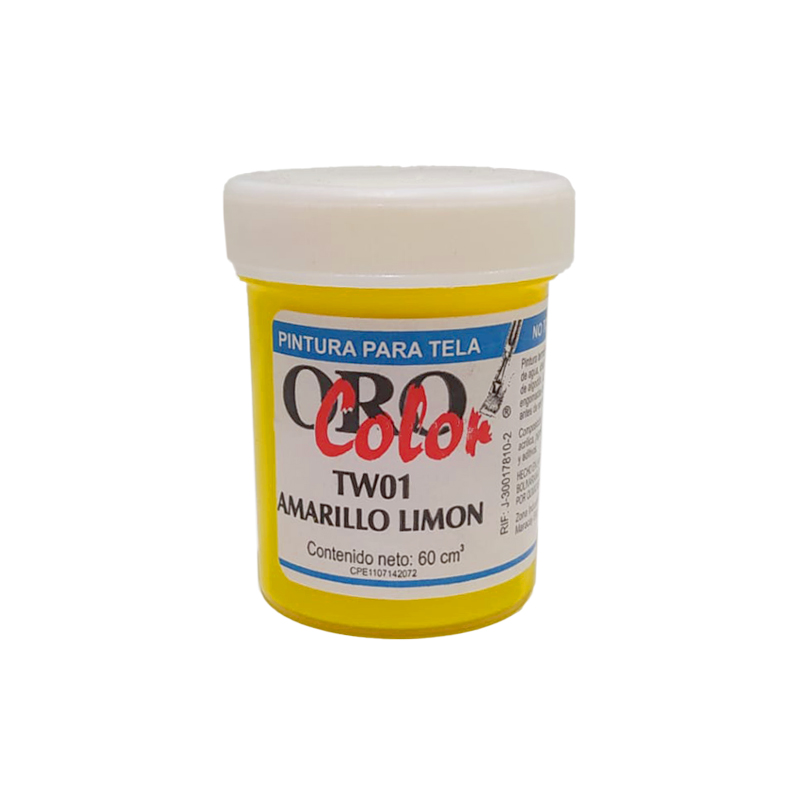 PINTURA DE TELA AMARILLO LIMON 60CM