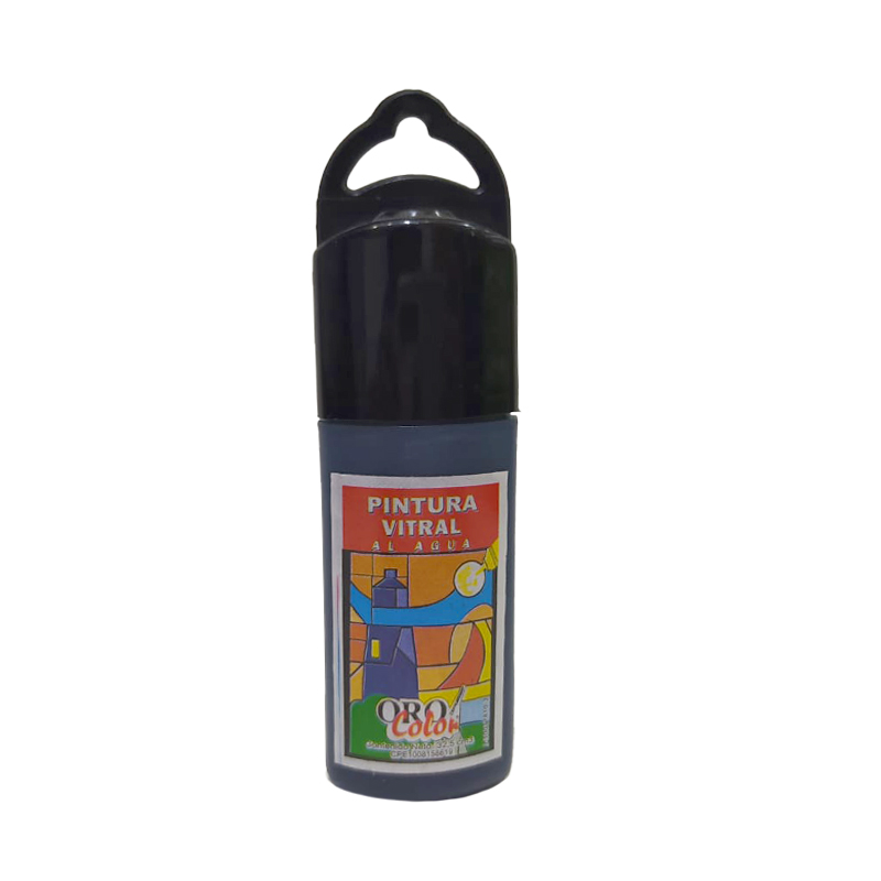 PINTURA VITRAL AL AGUA NEGRO 