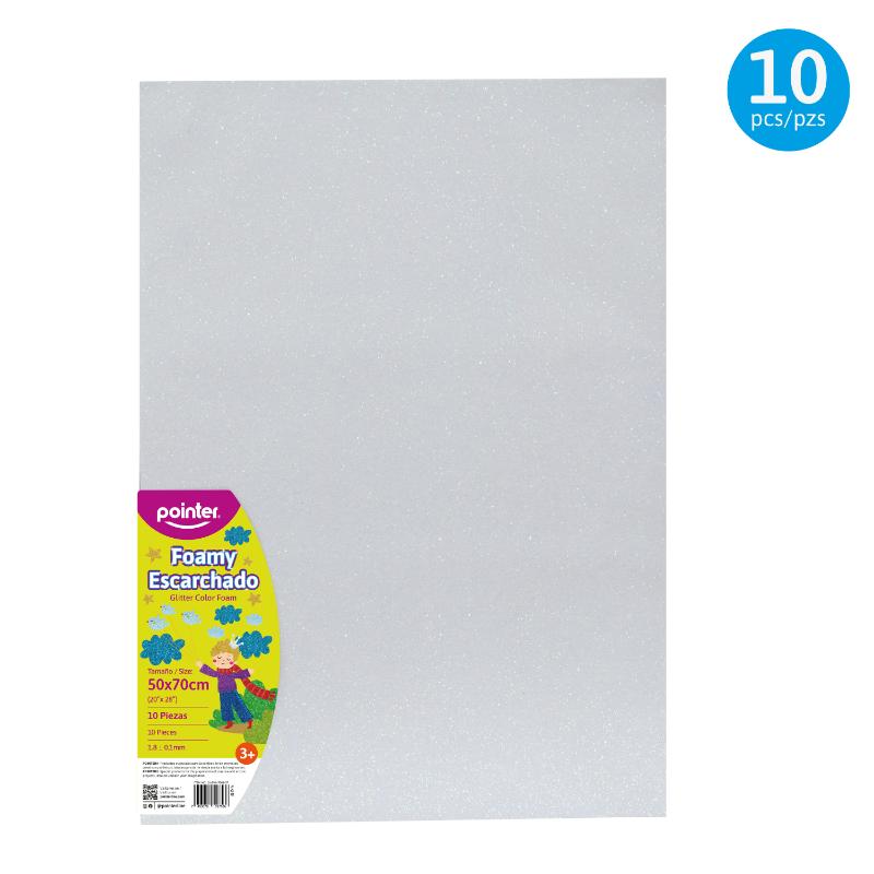 FOAMI ESCARCHADO 50X70 CM BLANCO