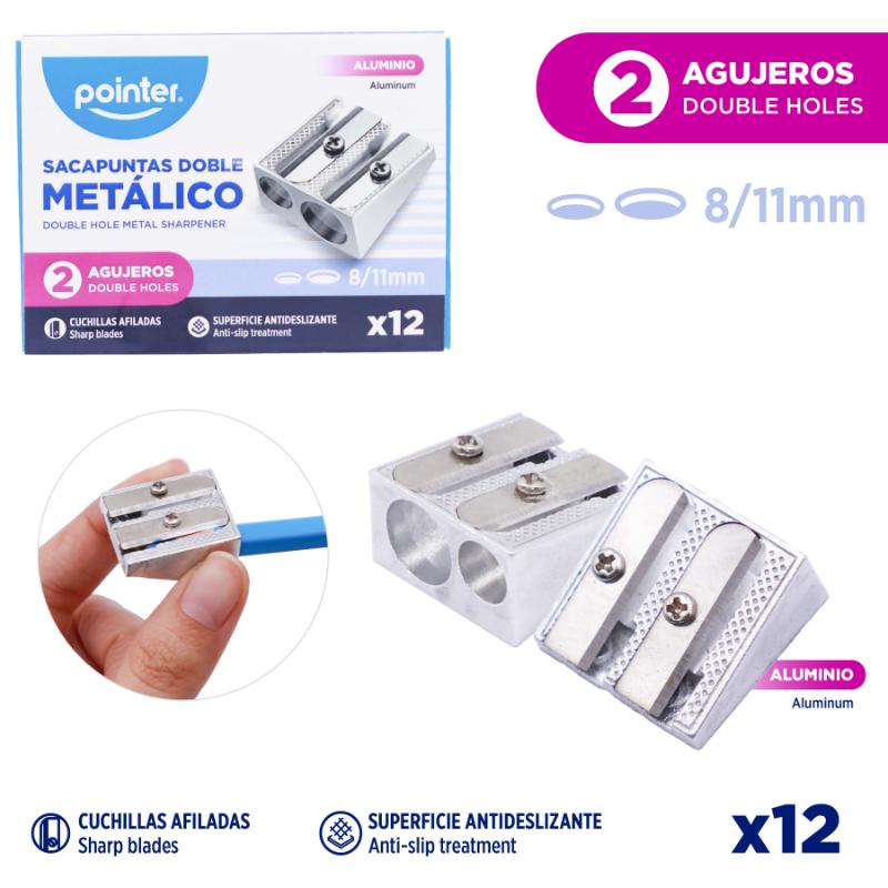 SACAPUNTAS METALICO DOBLE