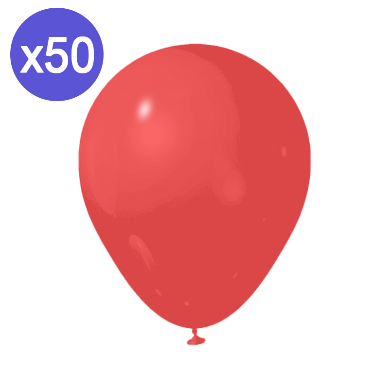 GLOBOS PASTEL DE 50 ROJO