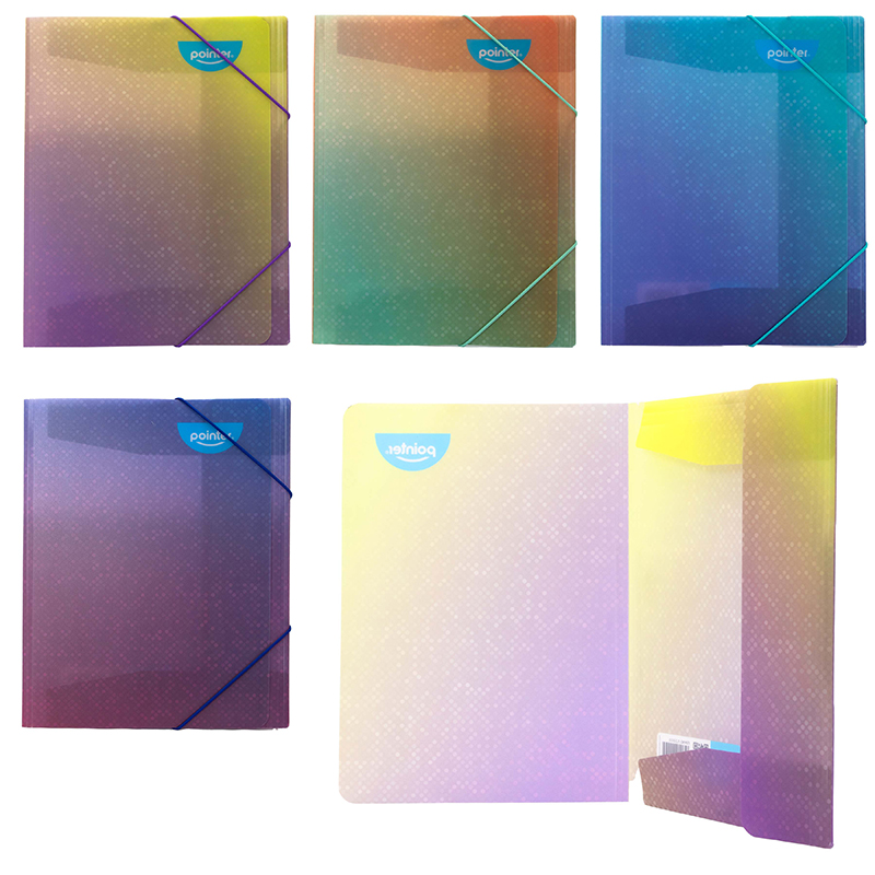 CARPETA PLASTICA PORTADOCIMENTOS CIERRE BANDA ELÁSTICA - CARTA/A4 21,6x29,7Cm