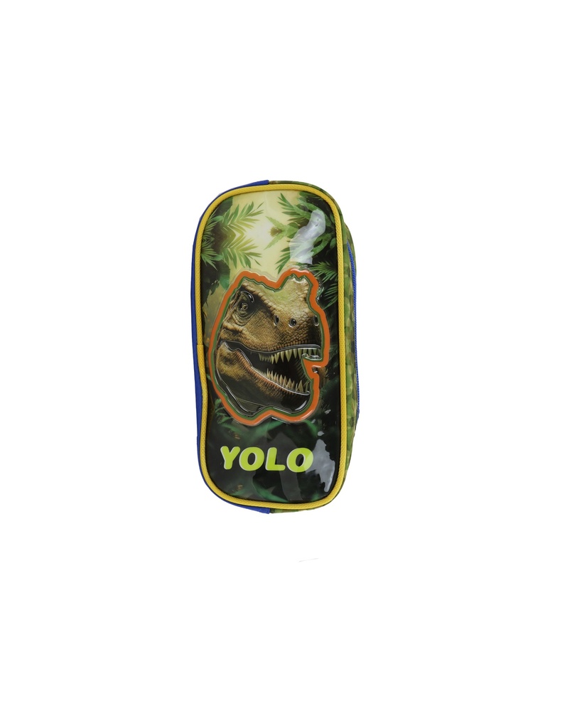 CARTUCHERA DOBLE BOLSILLO T-REX