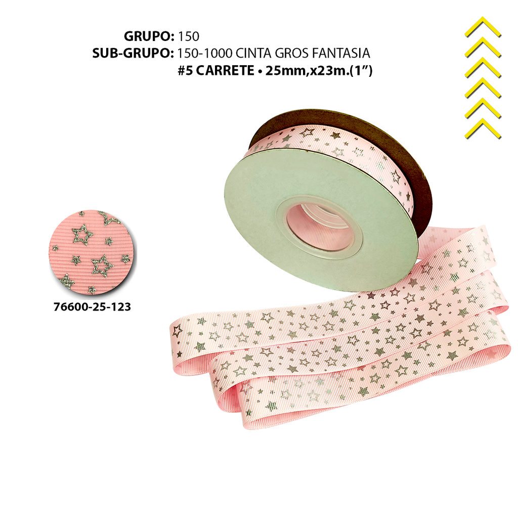GROSS #5 FANTASIA - ESTRELLAS PLATEADO/ROSADO