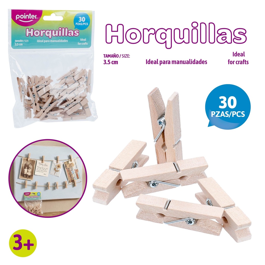 HORQUILLAS PARA MANUALIDADES - 3.5CM x30PZAS
