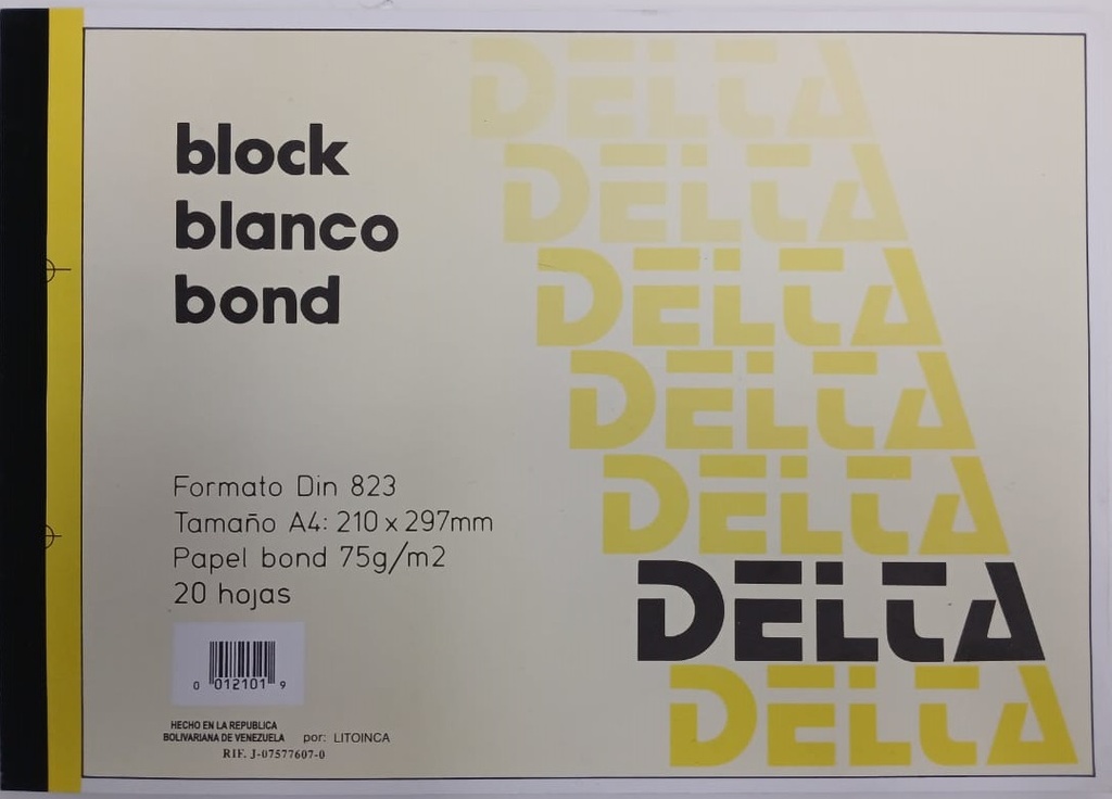 BLOCK BLANCO BOND DELTA AMARILLO DIN/A4 - 20HJ 21x29,7CM