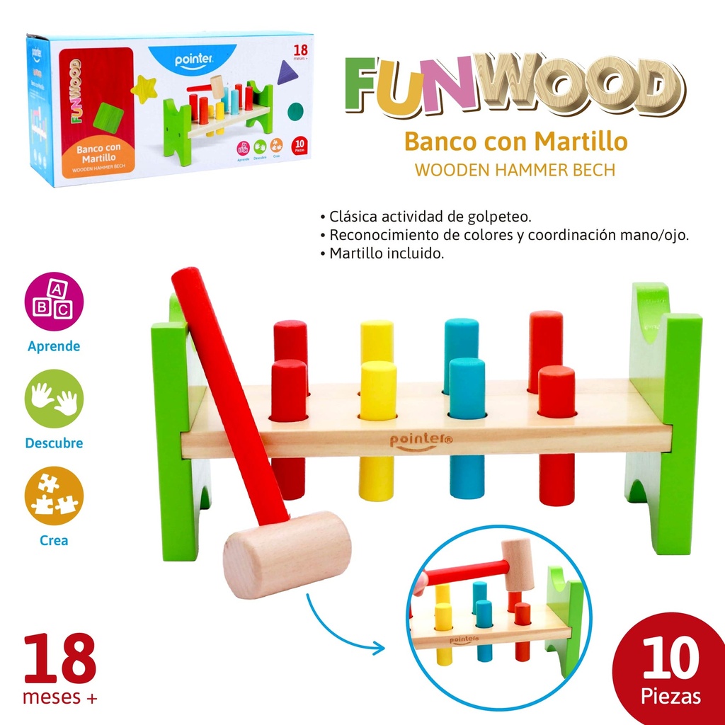 JUEGO DIDACTICO (BANCO CON MARTILLO)