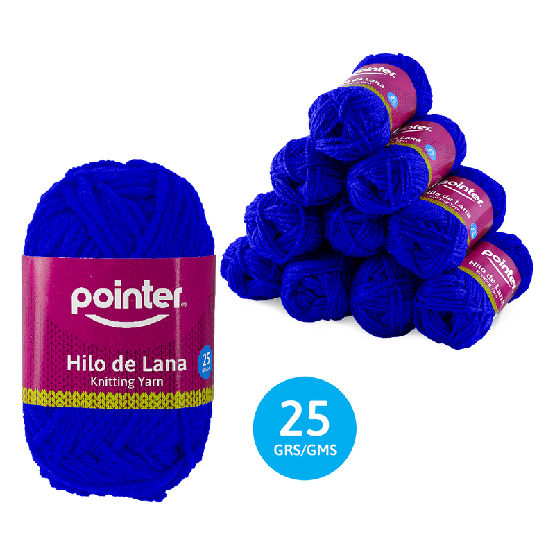 HILO DE LANA PARA MANUALIDADES AZUL ELECTRICO - 25GRS