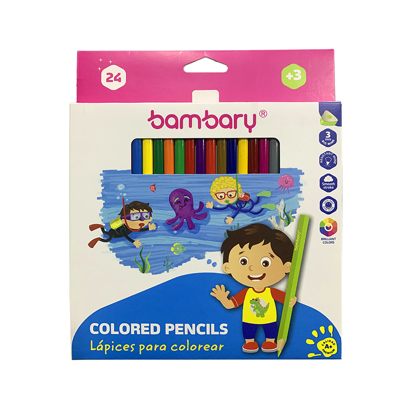 LAPICES DE COLORES TRI 24 UND 7" X3.0 MM CJA