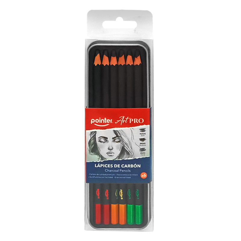 LAPICES DE CARBON ART PRO x6PZAS