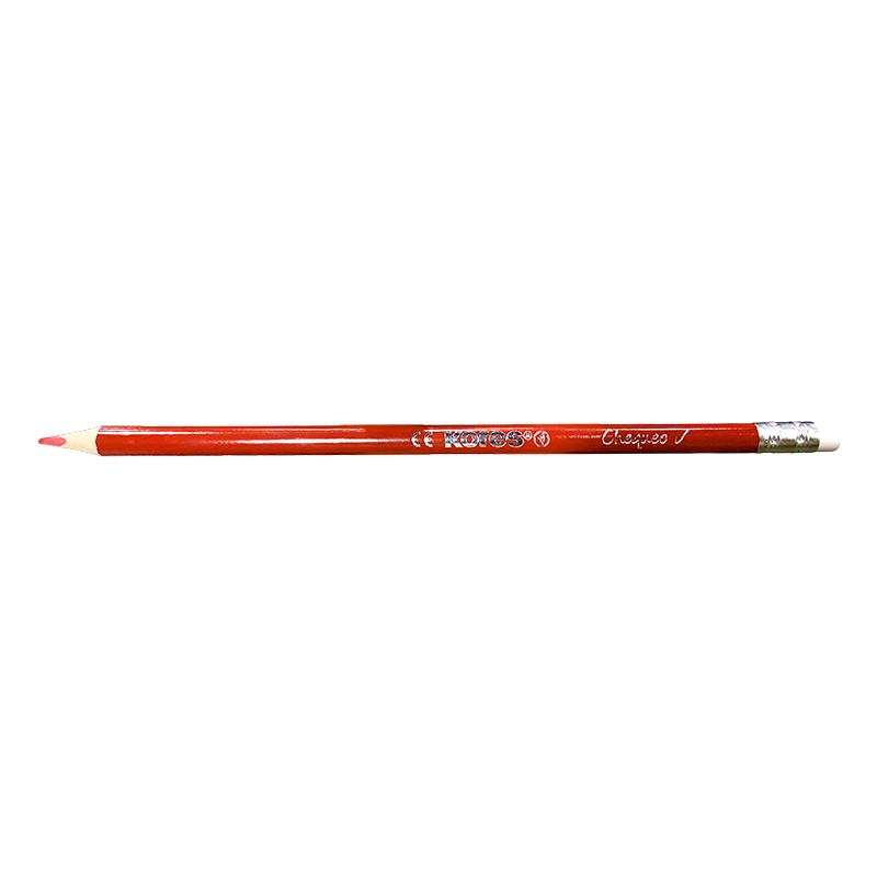 LAPÍZ ROJO DE CHEQUEO CON BORRADOR