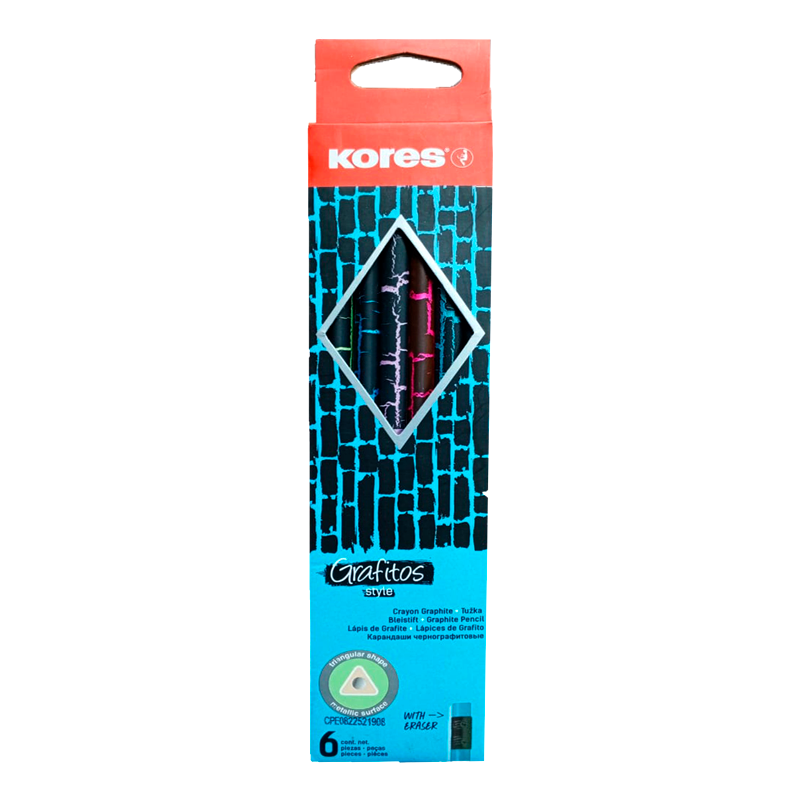 LAPÍZ DE GRAFITO TRIANGULAR N°HB CRAKED STYLE UNIDAD