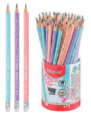 LAPIZ DE GRAFITO HB BLACK PEPS PASTEL UNIDAD