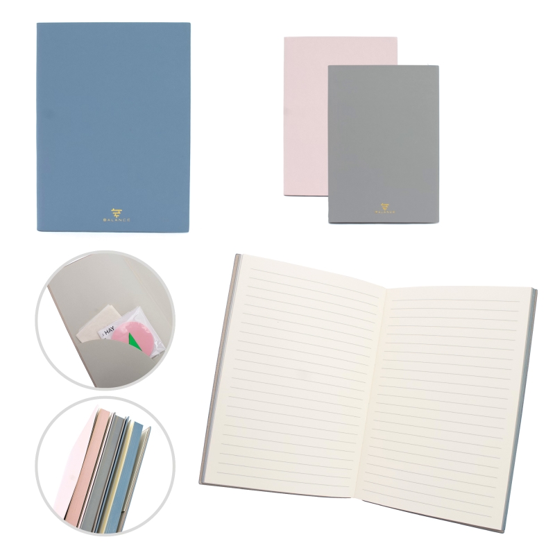 LIBRETA DE APUNTES ENCUADERNADA A5 CUBIERTA FLEXIBLE - 80 HOJAS AMARILLAS