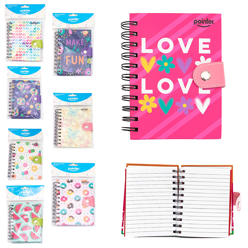 LIBRETA DE APUNTES A6 CON BROCHE - 80 HOJAS BLANCAS