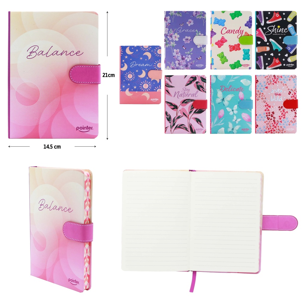 LIBRETA DE APUNTES CON BROCHE MAGNETICO - A5 100 HOJAS AMARILLAS