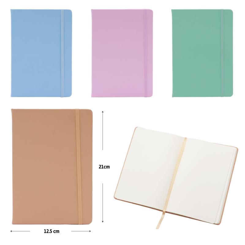 LIBRETA DE APUNTES A5, 80 HOJAS (PASTEL)