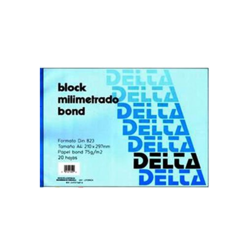 BLOCK MILIMETRADO DIN 4 AZUL 21MMX297MM