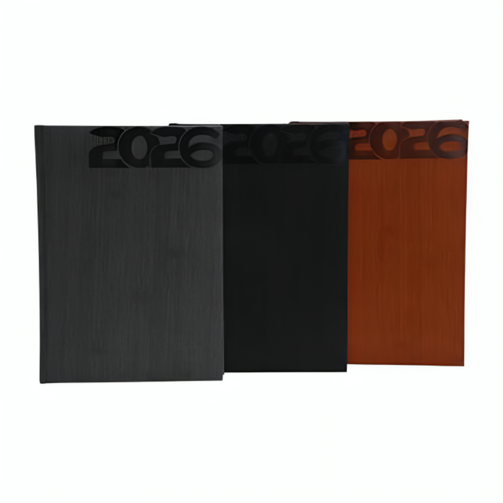 AGENDA 2026 B5 BORDE DORADO PAPEL AMARILLO 196 PAG 18x24.1