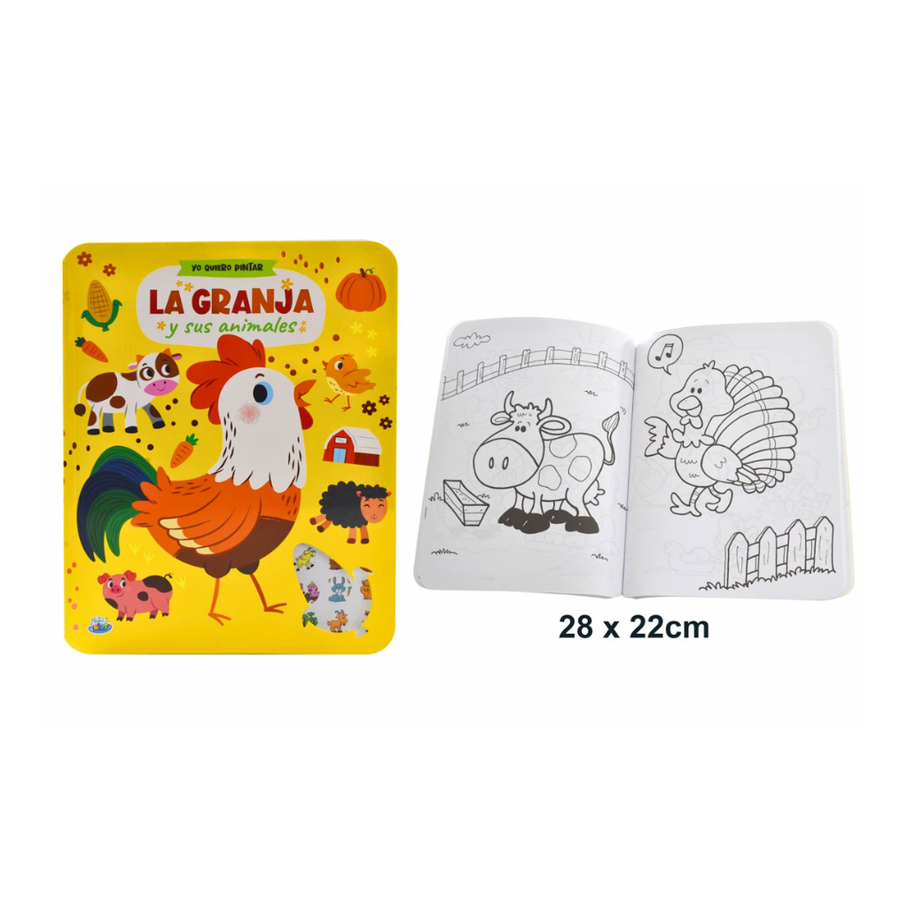 LIBROS DE COLOREAR- LA GRANJA Y SUS ANIMALES