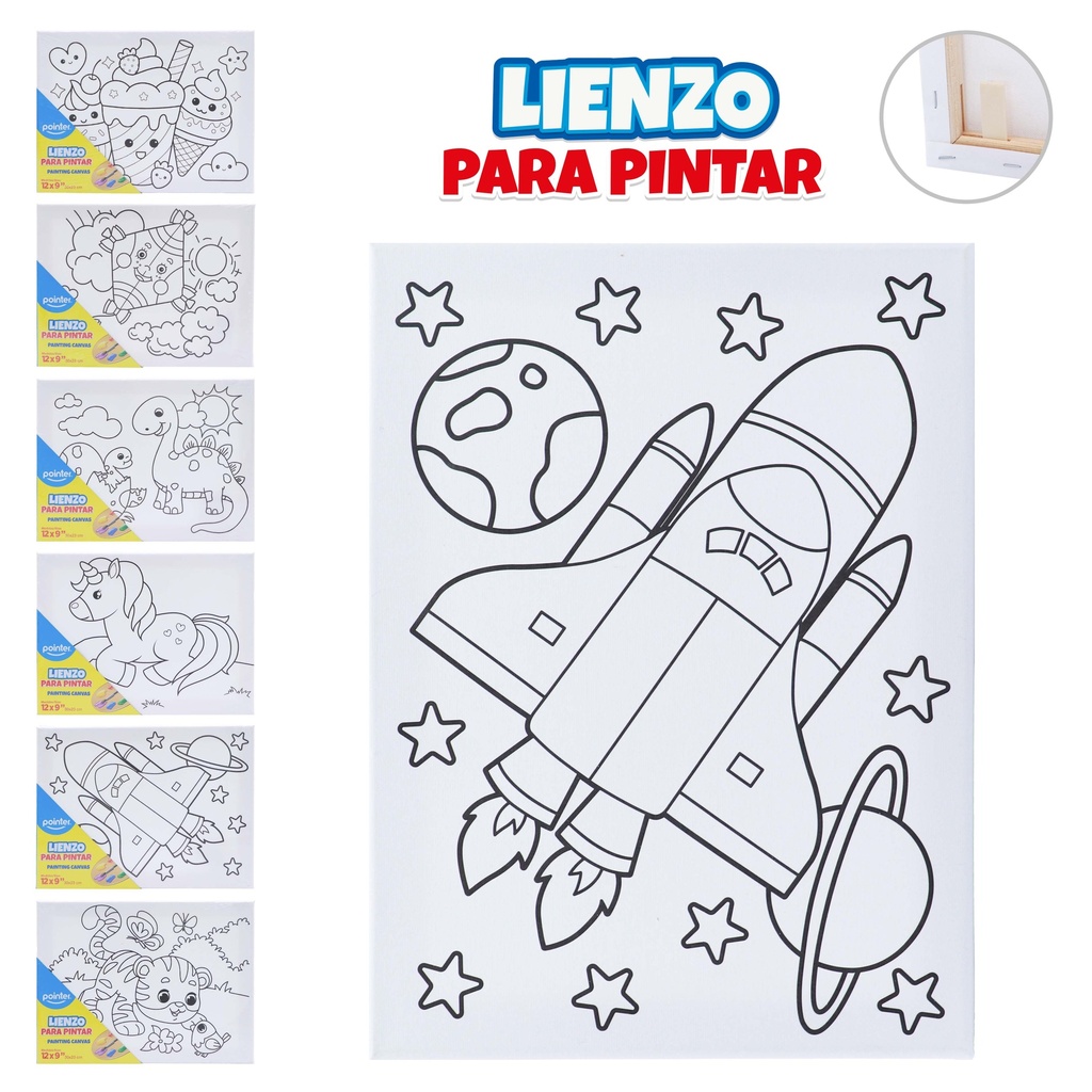 LIENZO BLANCO CON DISEÑO - 23x30CM