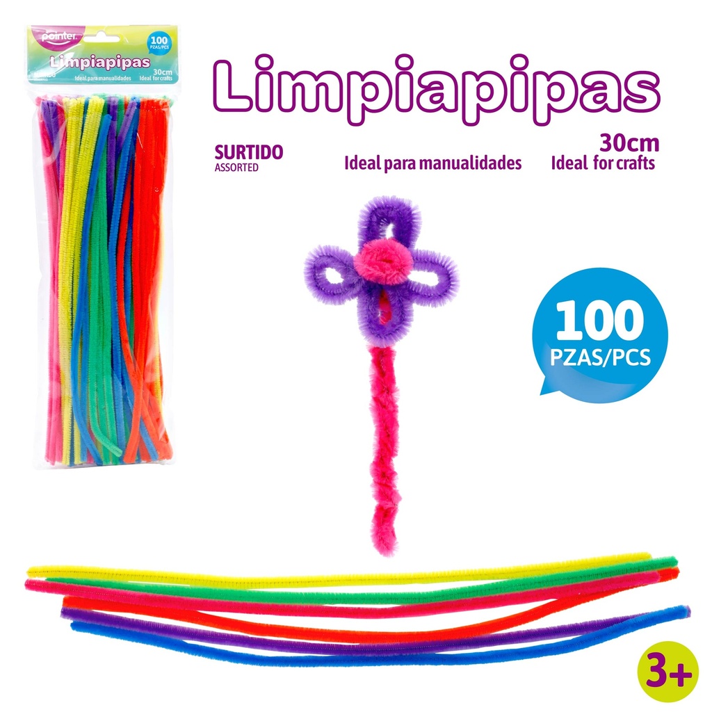 LIMPIA PIPAS 30cm x 100 PIEZAS