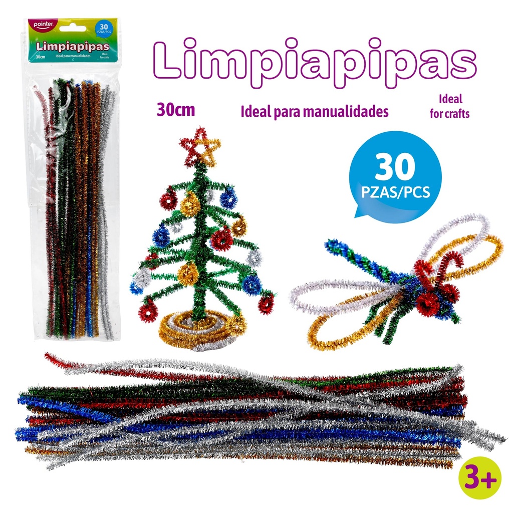 LIMPIA PIPAS METALICOS SET x 30 PIEZAS