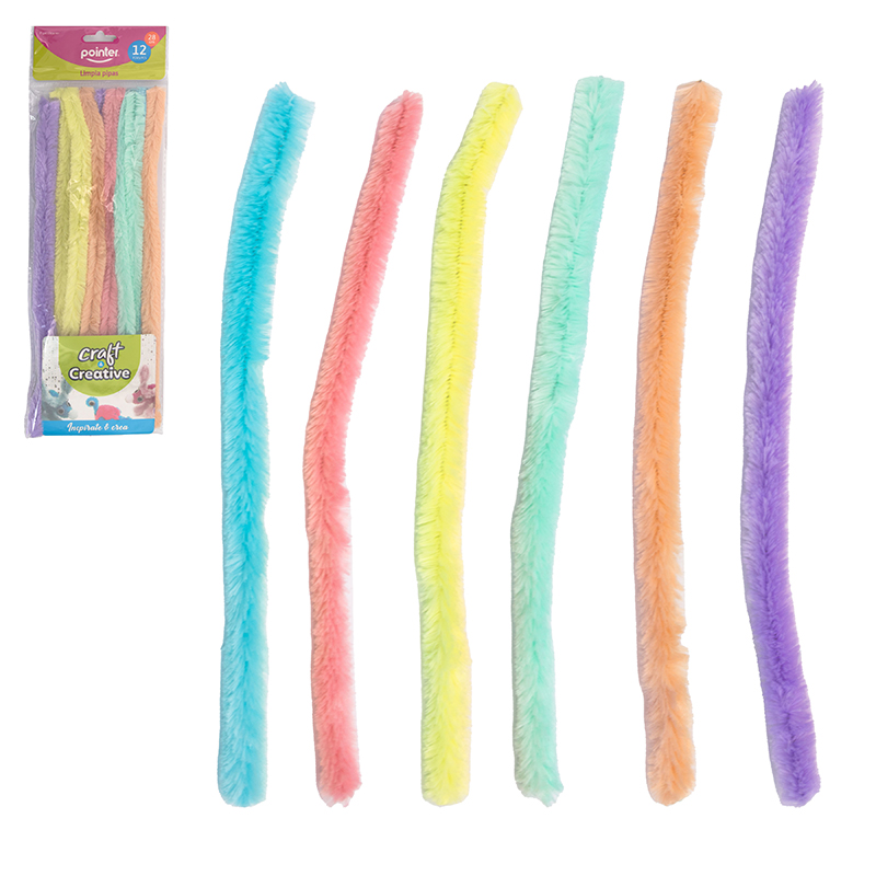 LIMPIA PIPAS PASTEL - 28CM x12PZAS