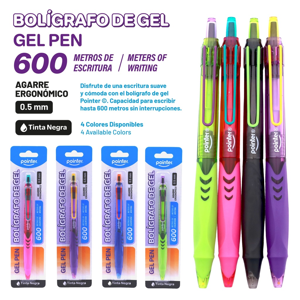 BOLIGRAFO DE GEL RETRACTIL 0.5 MM