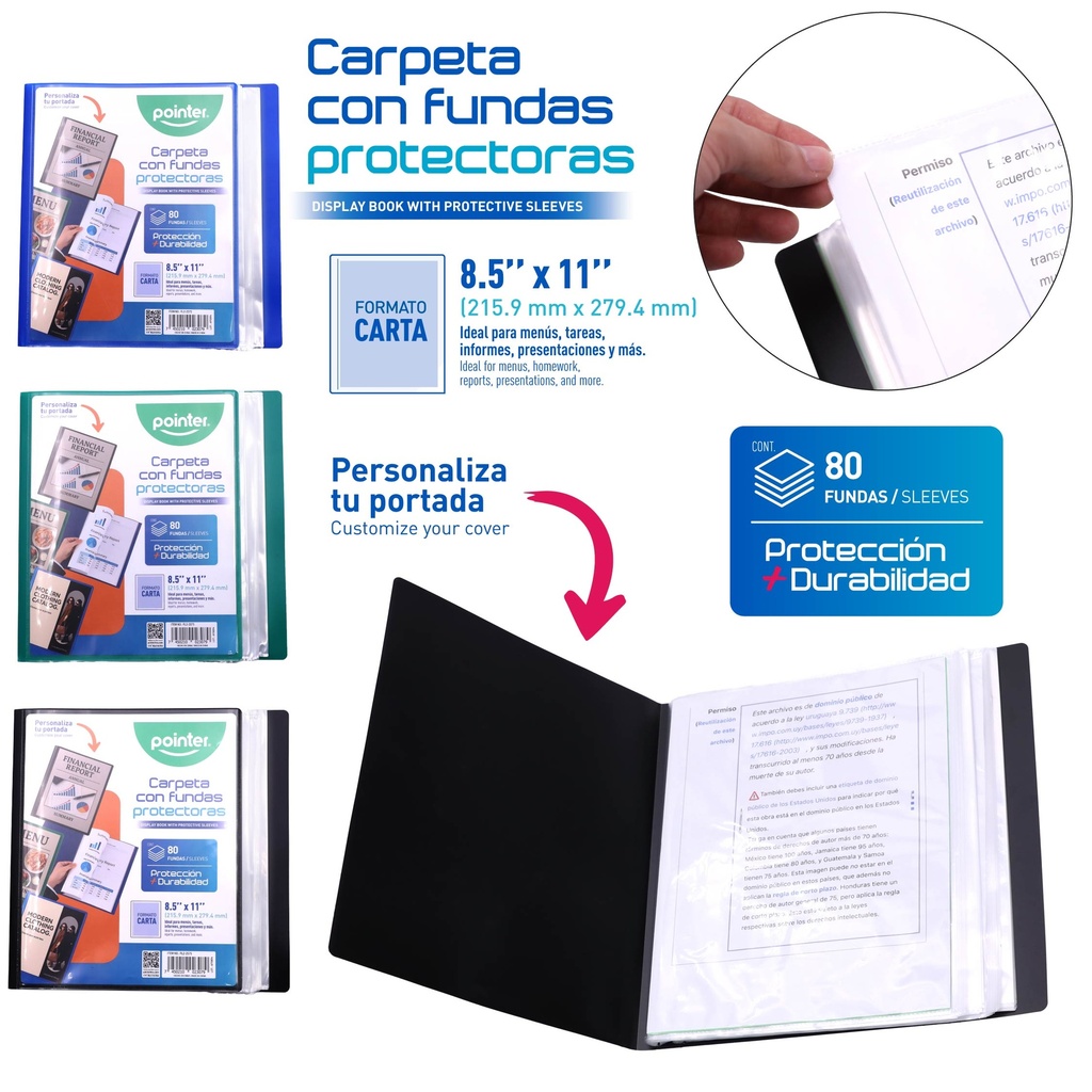CARPETA CATALOGO PERSONALIZABLE 80 FUNDAS