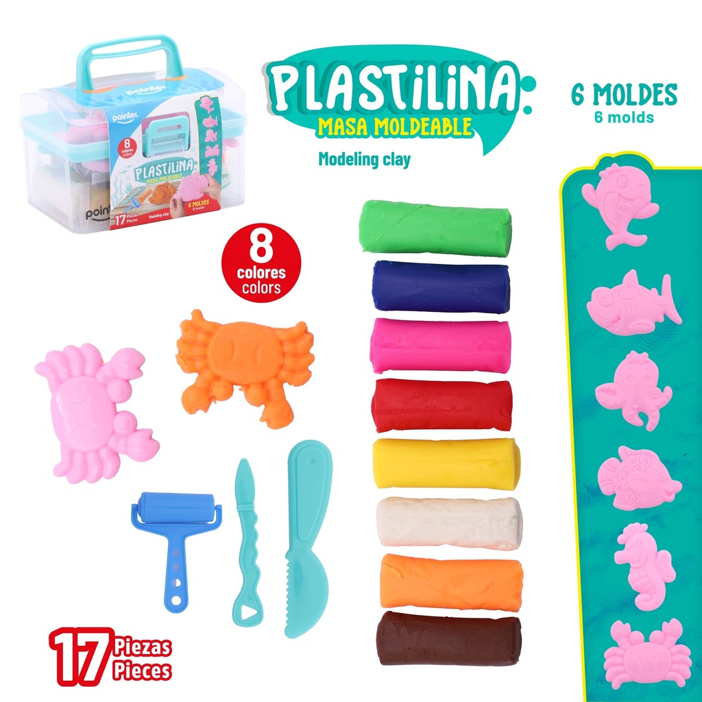 SET DE PLASTILINA Y MOLDES