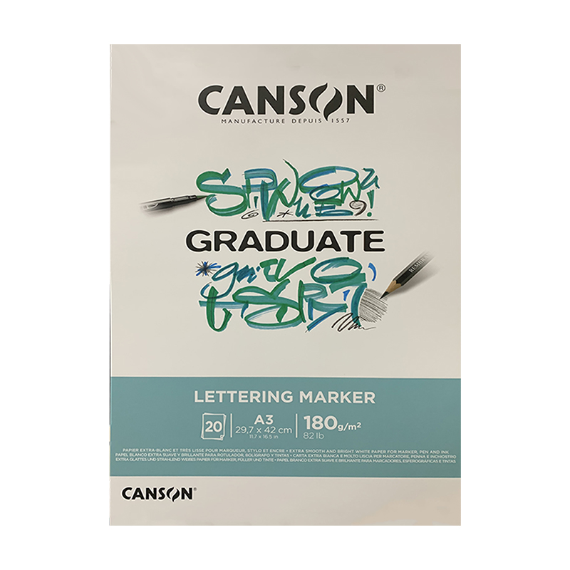 BLOCK GRADUATE LETTERING A3 29.74X42CM