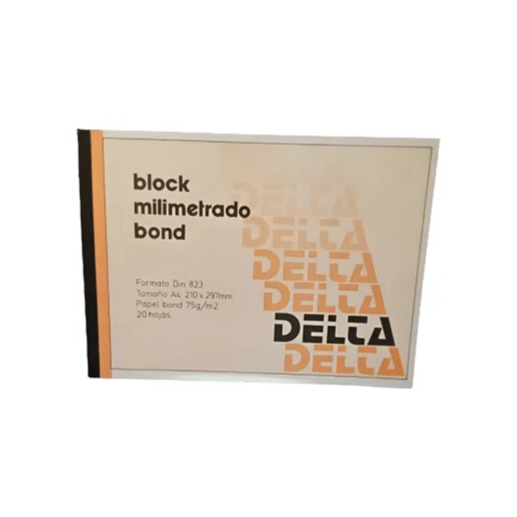 BLOCK MILIMETRADO BOND DELTA AZUL DIN/A4 - 20HJ 21Xx29,7CM