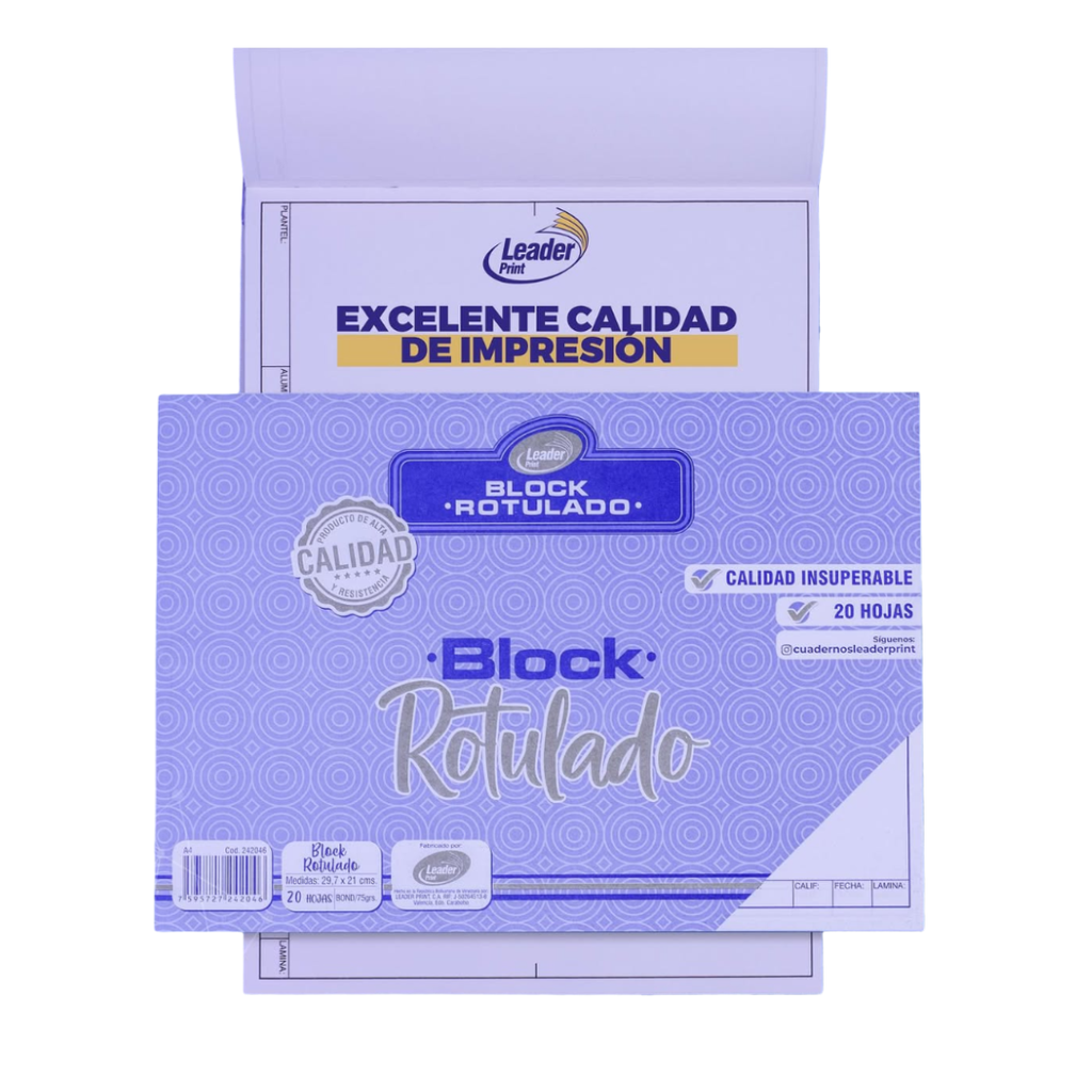 BLOCK ROTULADO DE DIBUJO