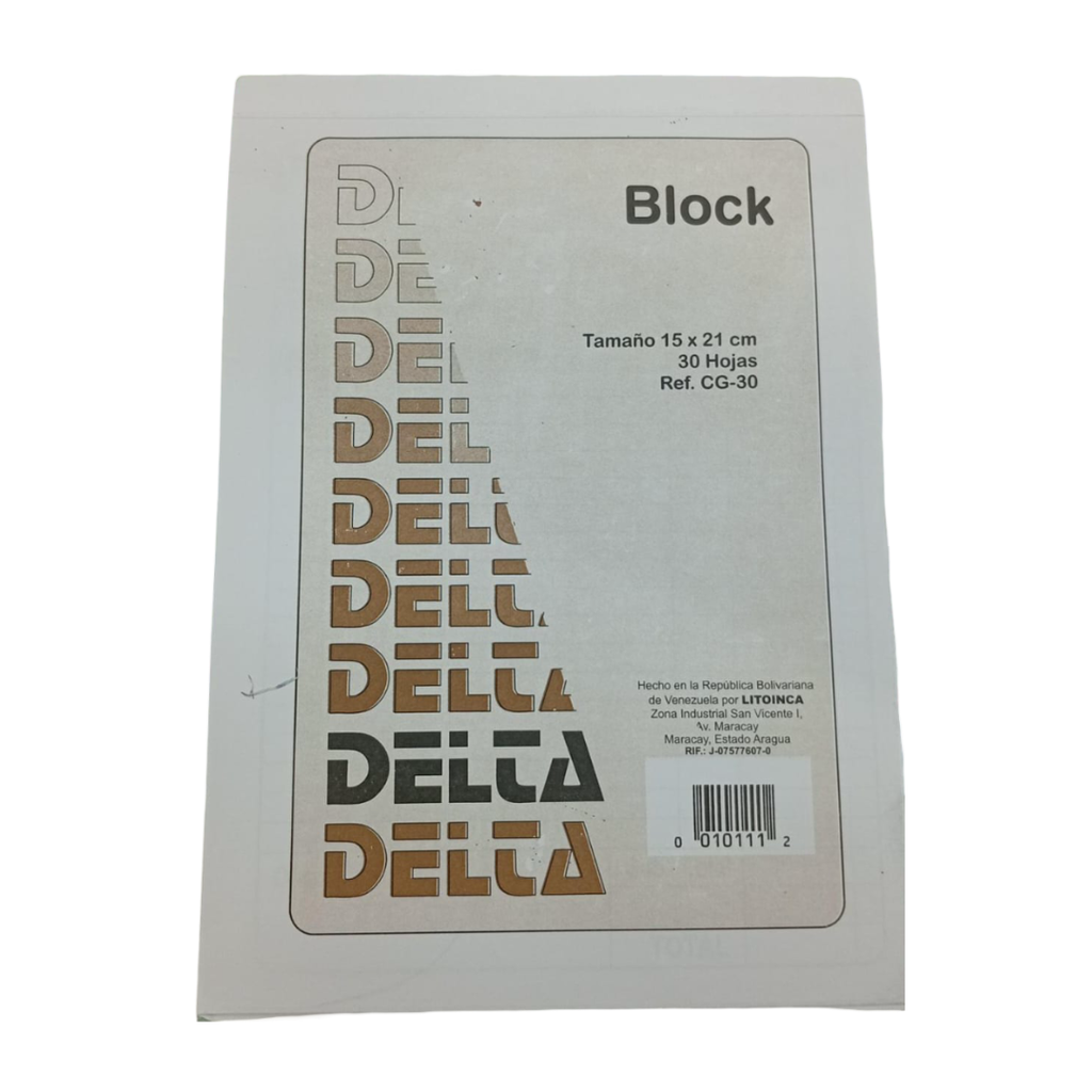 BLOCK TALONARIO 15X21CM 30 HOJAS