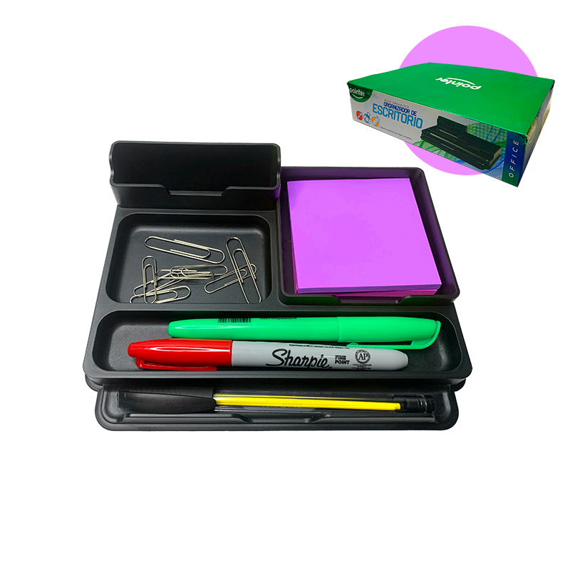 ORGANIZADOR PLASTICO DE ESCRITORIO