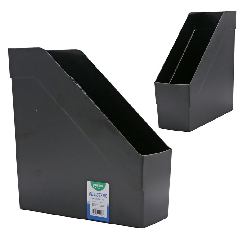 ORGANIZADOR PLASTICO DE OFICINA (REVISTERO) - NEGRO