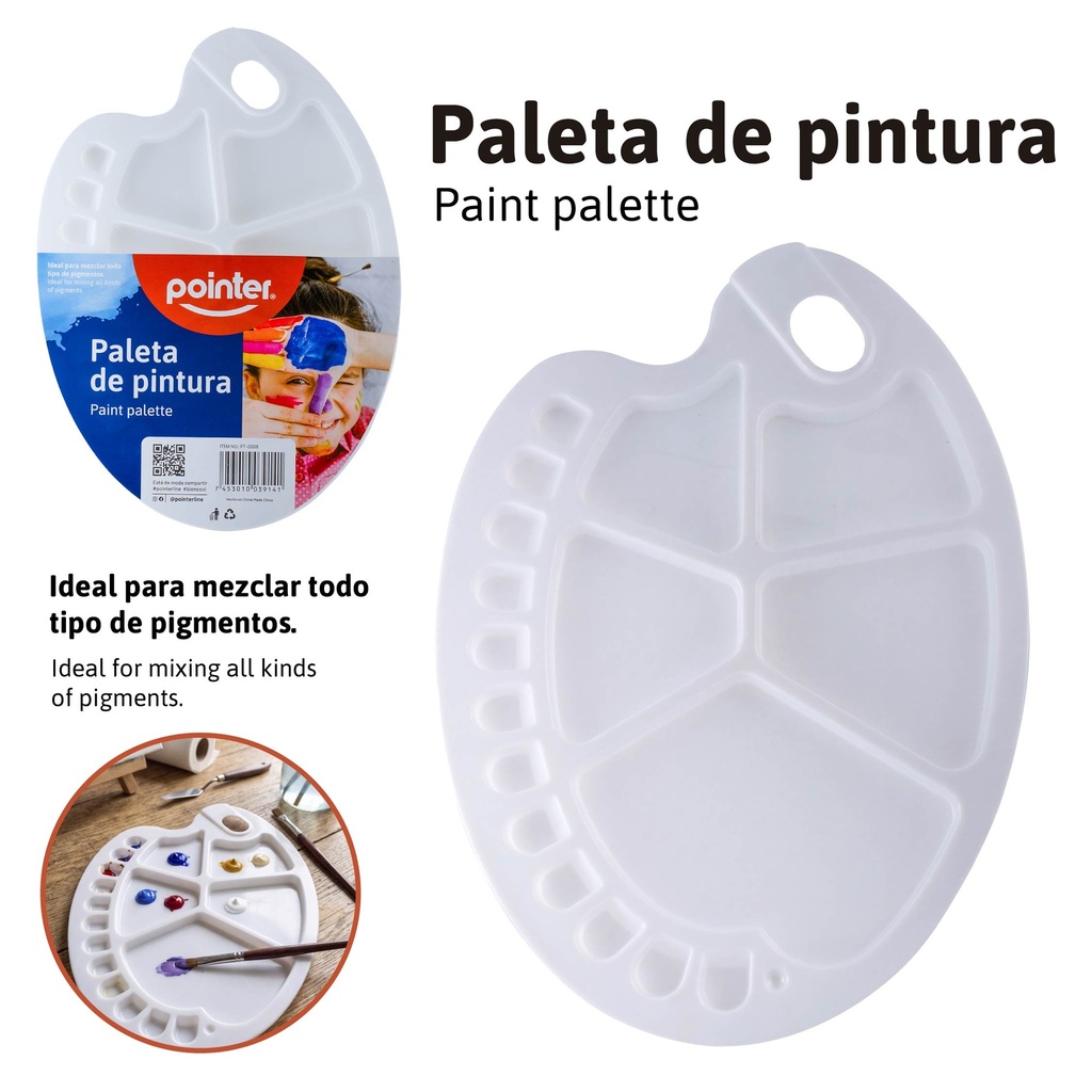 PALETA PLASTICA PARA PINTURA