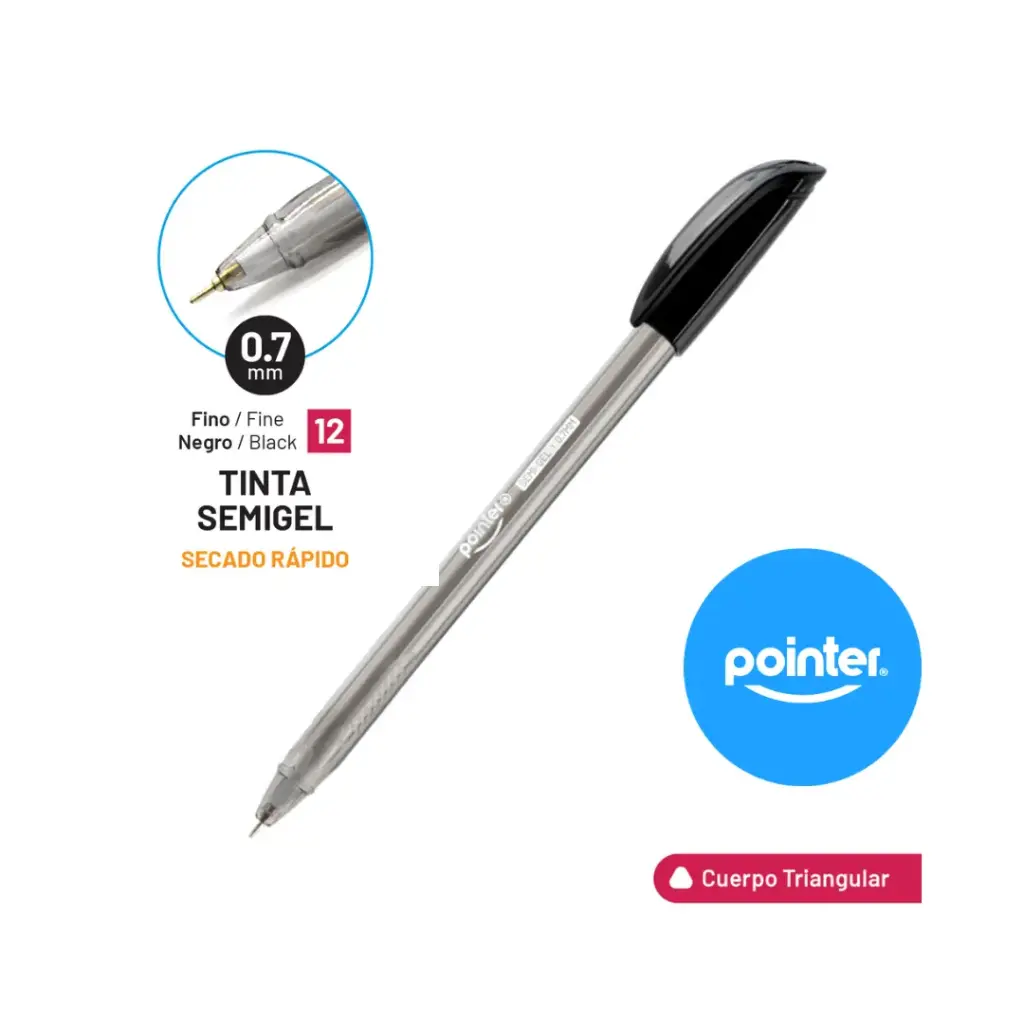 BOLIGRAFO SEMIGEL NEGRO ULTRA PRECISION 0.7MM UNIDAD