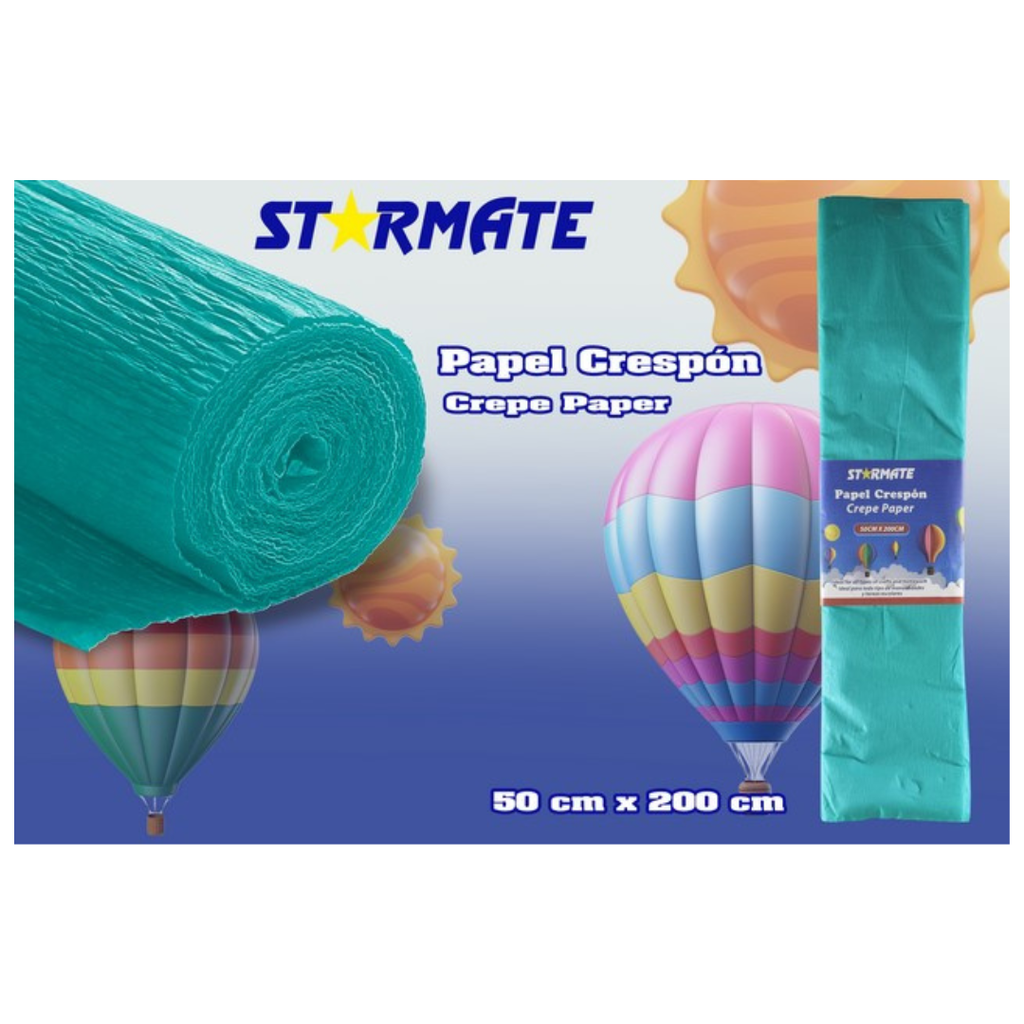 PAPEL CRESPON 50X200CM LIGHT BLUE