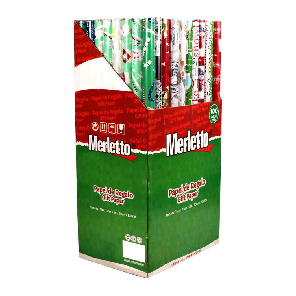 PAPEL DE REGALO NAVIDEÑO - ROLLO 70x200CM