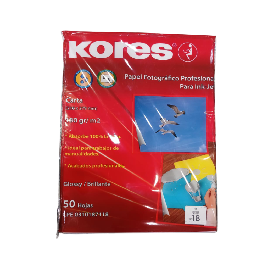 PAPEL FOTOGRAFICO CARTA - 180GR x50HOJAS