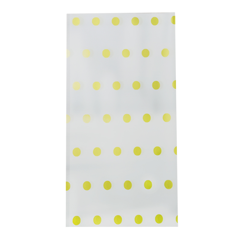 PAPEL KOREANO HANSU TRANSLUCIDO LUNARES BLANCO/ORO 57X57CM
