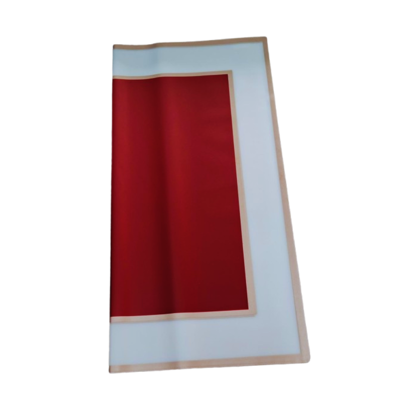 PAPEL COREANO HANSU TRASLUCIDO BORDEADO - ROJO CARMESI 57x57CM