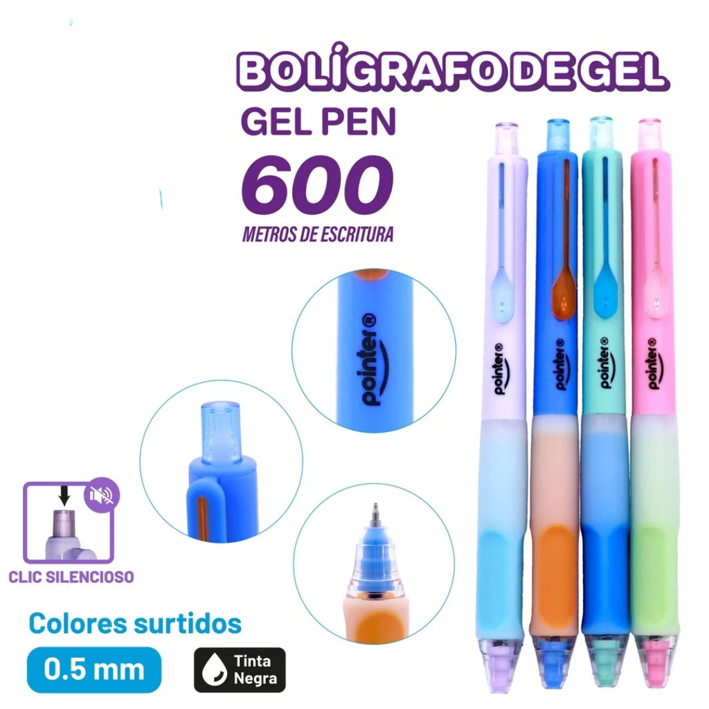 BOLIGRAFO DE GEL RETRACTIL 0.5MM UNIDAD