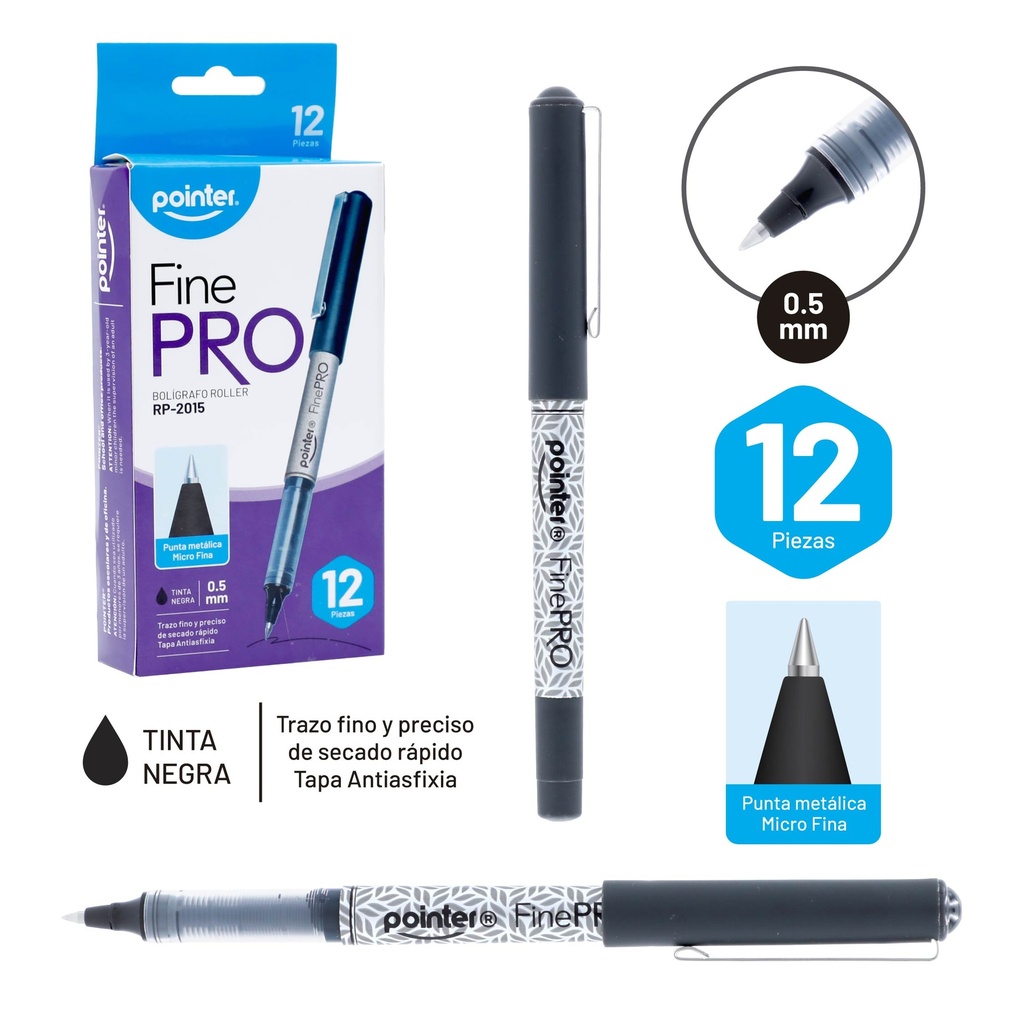 BOLIGRAFO TINTA GEL NEGRO - FINE PRO 0.5MM