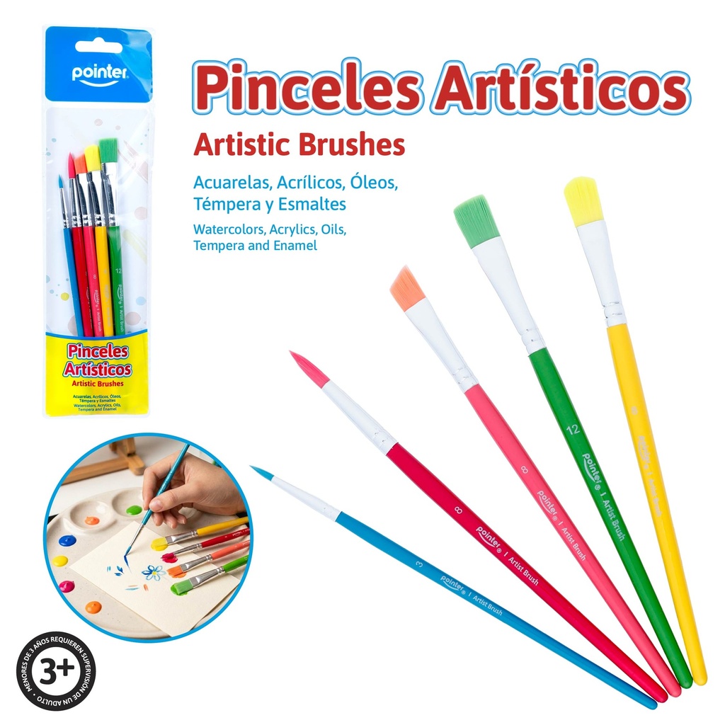 PINCELES ARTISTICOS x5PZAS