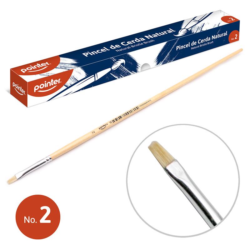 PINCELES DE CERDA NATURAL N2