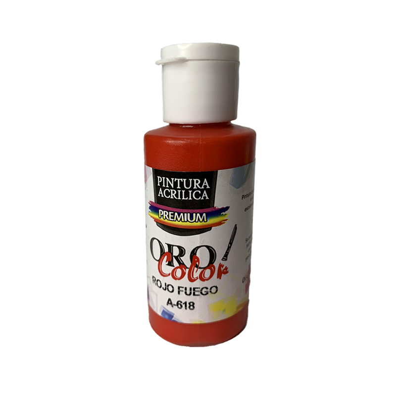 PINTURA ACRILICA PREMIUM ROJO FUEGO 60ML